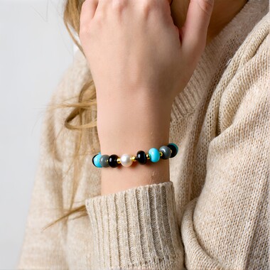 Bracelet et Quartz noir (Riya)