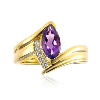 Anello in argento con Ametista Zambiana