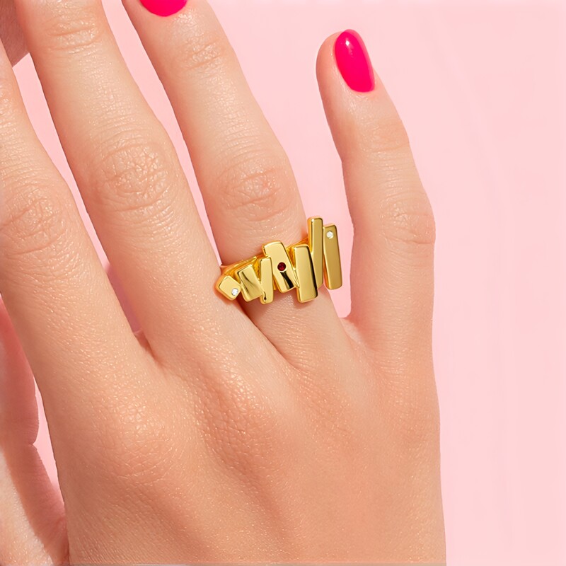 Bague en argent et Zircon champagne (MONOSONO COLLECTION)