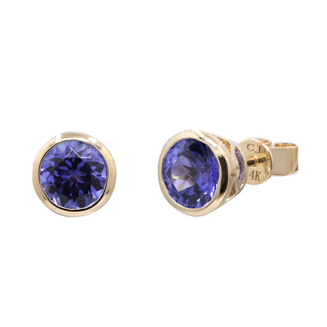 14K AAA Tanzanite Gold Earrings (CIRARI)