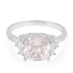 Anello in argento con Quarzo Rosa