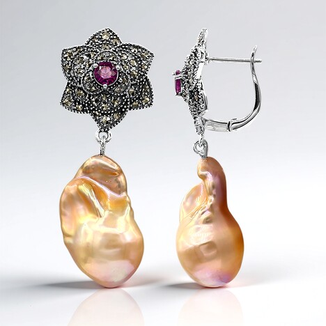 Orecchini in argento con Perla Ming (Annette classic)