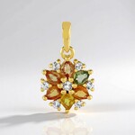 Ciondolo in argento con Zaffiro Fancy