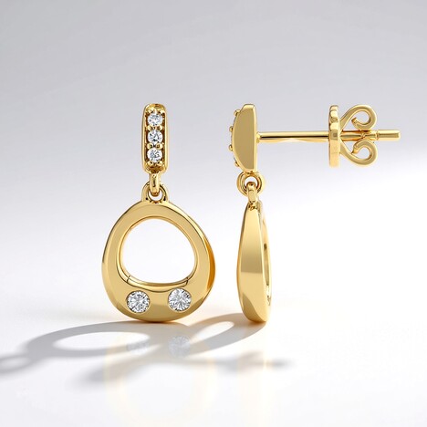 Boucles d'oreilles en or et Diamant SI1 (G) (Annette)