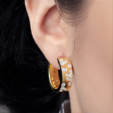 Pendientes en oro con Diamante I1 (H)  (CIRARI)