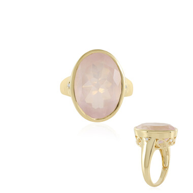 Anello in argento con Quarzo Rosa