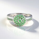 Anello in argento con Tsavorite della Tanzania