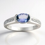 Anello in argento con Tanzanite (non riscaldata)