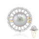 Anillo en oro con Perla cultivada de Tahití (TPC)