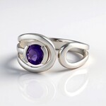 Anello in argento con Ametista Siberiana (de Melo Essence)