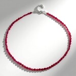 Bemainty Ruby Silver Necklace