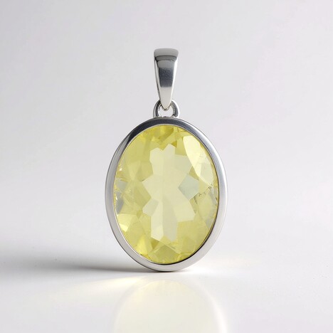 Ciondolo in argento con Quarzo Limone
