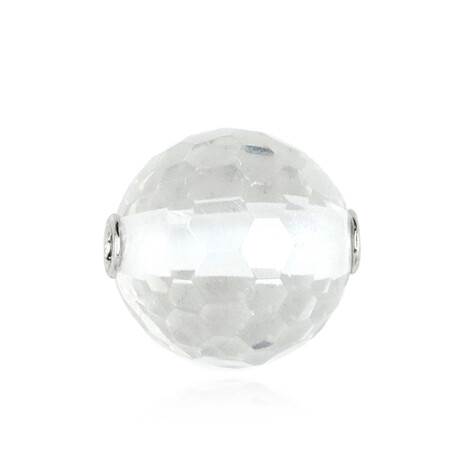 Zilveren aanhanger met een witte kwarts (MONOSONO COLLECTION)