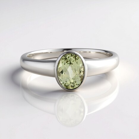 Anello in argento con Kunzite Canarino