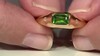 Anillo en plata con Diópsido de Rusia