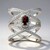 Anello in argento con Granato