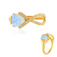 Bague en argent et Opale Welo AAA (de Melo Essence)