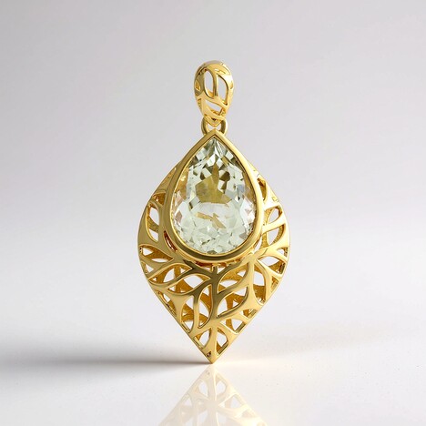Pendentif en argent et Améthyste verte (Ornaments by de Melo)