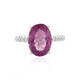 Zilveren ring met een Roze Fluoriet