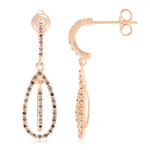 Zilveren oorbellen met Fancy diamanten