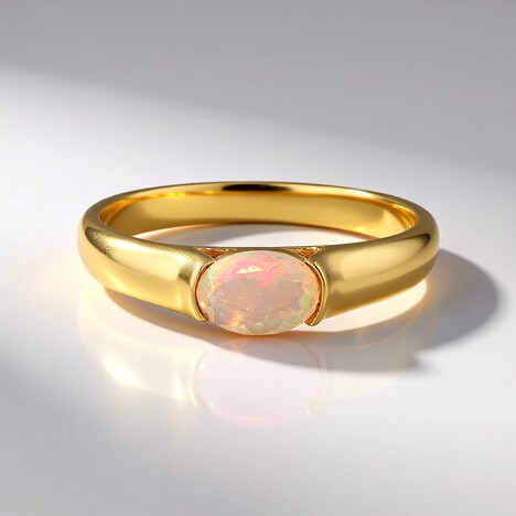 Anello in argento con Opale di Welo