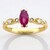 Anello in oro con Rubino Mozambico AAA