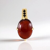 Hessonite Garnet Silver Pendant