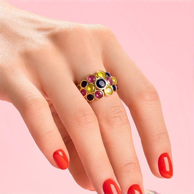 Madagaskar-Saphir-Silberring (de Melo Essence)