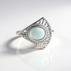 Anello in argento con Acquamarina Brasiliana (MONOSONO COLLECTION)