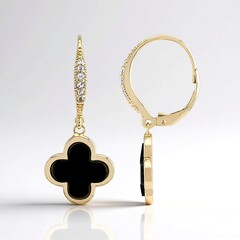 Orecchini in argento con Onice Nero