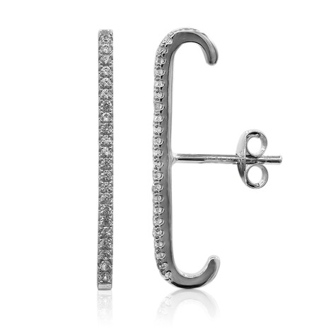 Zirkon-Silberohrringe