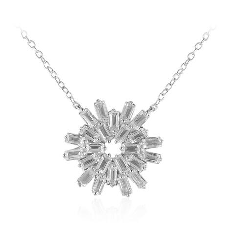 Collier en argent et Topaze blanche