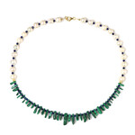 Malachite Silver Necklace (Riya)