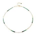 Collier en argent et Emeraude du Brésil (Riya)