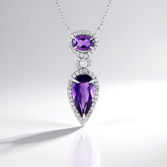 Collana in argento con Ametista del Marocco