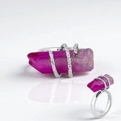 Anello in argento con Quarzo Bicolore (MONOSONO COLLECTION)