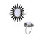 Rainbow Moonstone Silver Ring