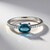 Anello in argento con Cianite Blu Foglia di Tè