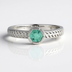 Anello in argento con Smeraldo Colombiano (Ornaments by de Melo)
