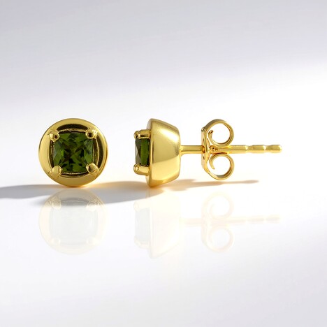 Orecchini in argento con Vesuvianite