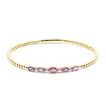 Pinkfarbener Saphir-Goldarmreif (CIRARI)