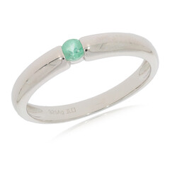 Zambian Emerald Silver Ring