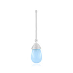 Zilveren hanger met een Blauwe Onyx (MONOSONO COLLECTION)