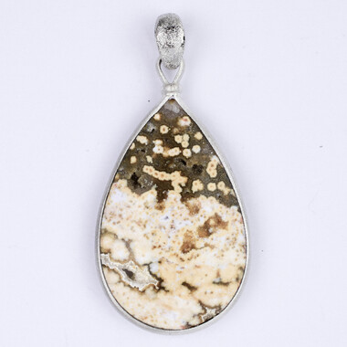 Colgante en plata con Jaspe océano