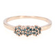 Anello placcato in oro con Diamante Fancy