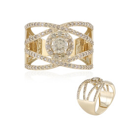 I2 Schokoladen-Brillant-Goldring