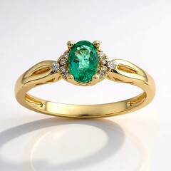 Anello in oro con Smeraldo Colombiano