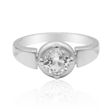 White Topaz Silver Ring