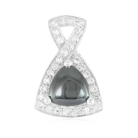 Colgante en plata con Hematita negra