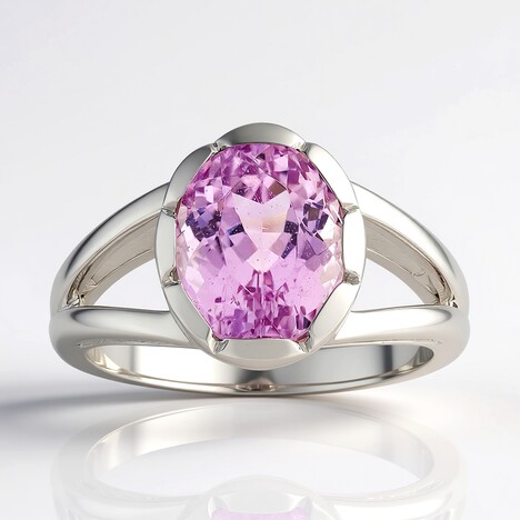 Anello in argento con Kunzite (Pallanova)